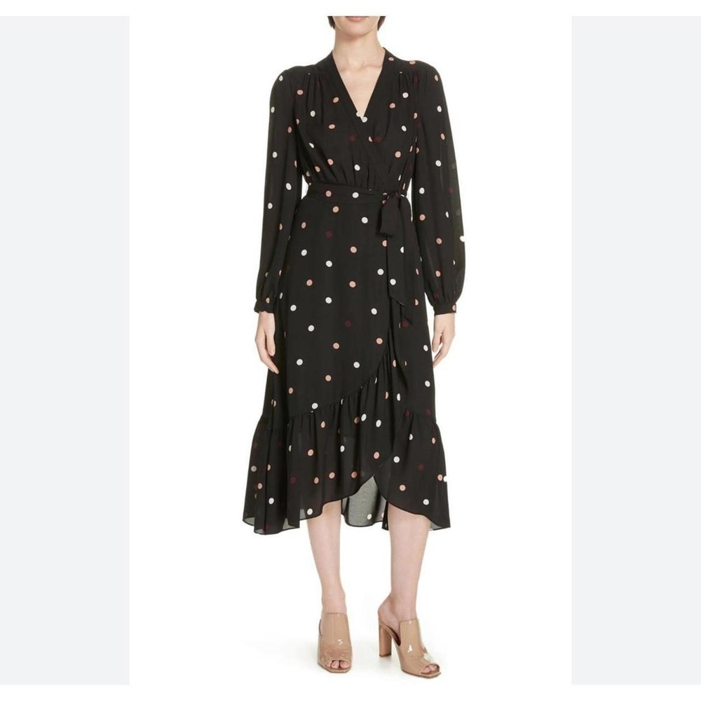 Kate Spade Bakery Dot Midi Wrap Dress sz0